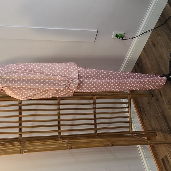 Vintage handmade pant set mauve and white polka dots dagger collar - Picture 13 of 13